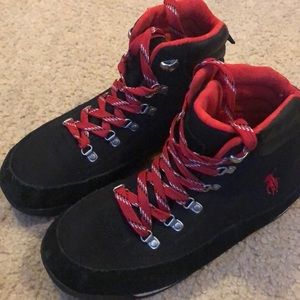 Polo Ralph Lauren boots in red and black size 7Y